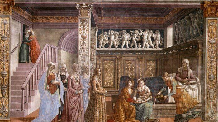 Birth of Mary, GHIRLANDAIO, Domenico